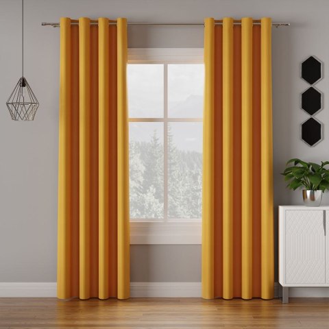 DONA Tkanina dekoracyjna blackout, wysokość 300cm, kolor 008 żółty DONA00/TDP/008/300000/1