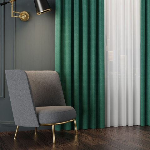 IBIZA Tkanina dekoracyjna, wysokość 300cm, kolor 013 szmaragdowy 027823/TDP/013/000300/1