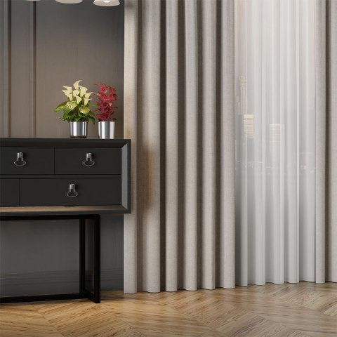 IBIZA Tkanina dekoracyjna, wysokość 300cm, kolor 020 beżowo-szary 027823/TDP/020/000300/1