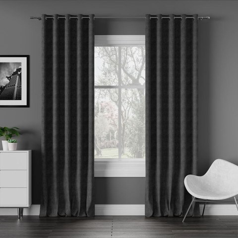 MILAS Tkanina dekoracyjna, wysokość 290cm, kolor 800 ciepły grafitowy MILAS0/000/800/000290/1