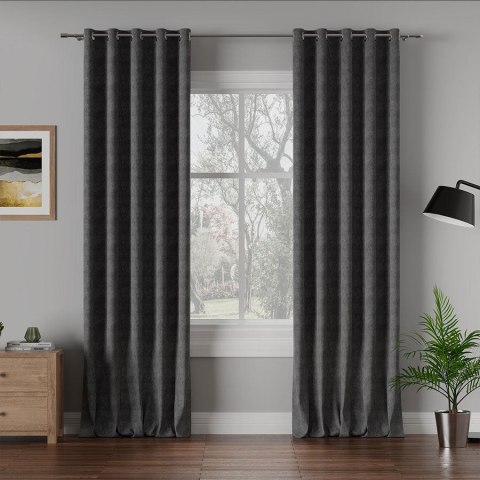 MILAS Tkanina dekoracyjna, wysokość 290cm, kolor 798 ciemny szary MILAS0/000/798/000290/1