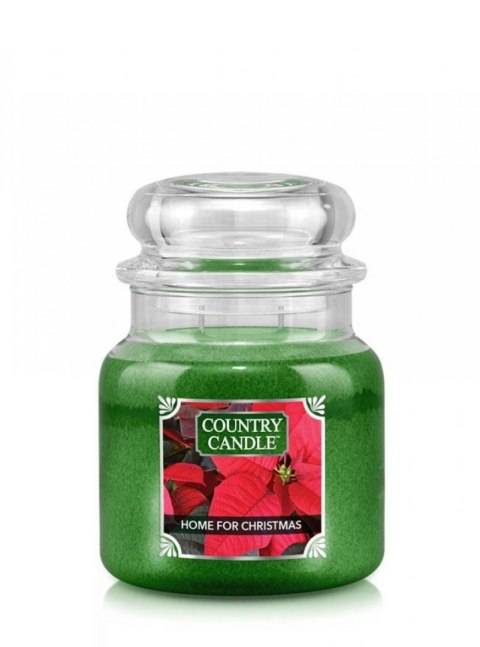 Country Candle - Home For Christmas - Średni słoik (453g) 2 knoty