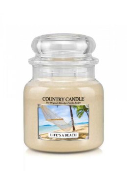 Country Candle - Life s A Beach - Średni słoik (453g) 2 knoty