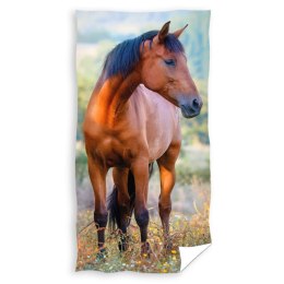 Ręcznik przedszkolny dla dziecka 30x50 Koń brązowy