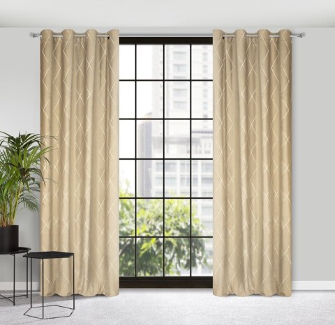 Zasłona gotowa MARGO 140x250 cm kolor beżowy