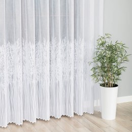 Firanka żakardowa ze wzorem na samym dole, wysokość 250cm, kolor 001 biały 057640/000/001/000250/1