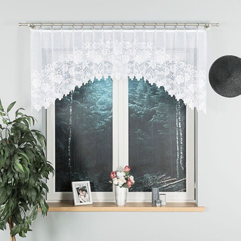 Firanka żakardowa gotowa DEMETRIA 80x250 cm kolor biały