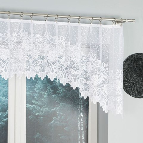 Firanka żakardowa gotowa DEMETRIA 80x250 cm kolor biały