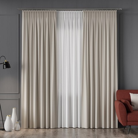 LIMA Tkanina dekoracyjna, wysokość 300cm, kolor 004 kremowy 318287/TDP/004/000300/1