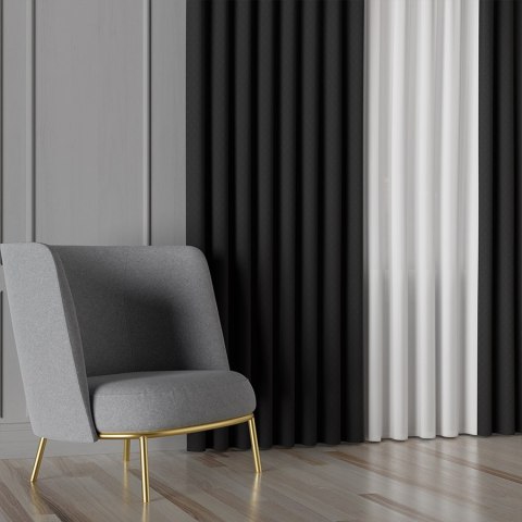 LIMA Tkanina dekoracyjna, wysokość 300cm, kolor 075 czarny 318287/TDP/075/000300/1