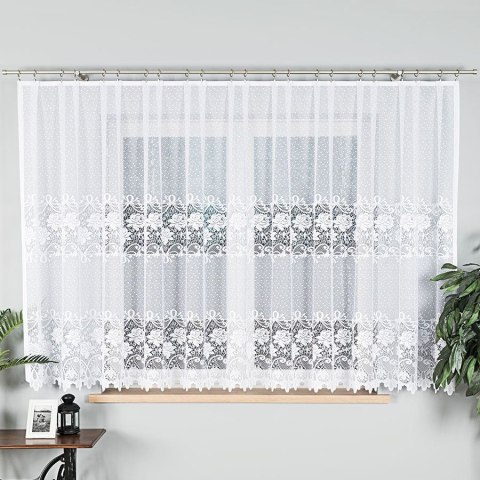 Firanka gotowa żakardowa DEMETRIA 160x400 cm kolor biały