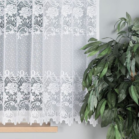 Firanka gotowa żakardowa DEMETRIA 160x400 cm kolor biały