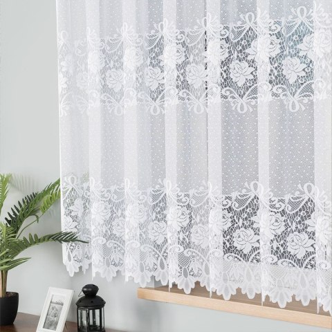 Firanka gotowa żakardowa DEMETRIA 160x400 cm kolor biały