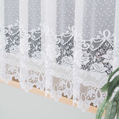 Firanka gotowa żakardowa DEMETRIA 160x400 cm kolor biały