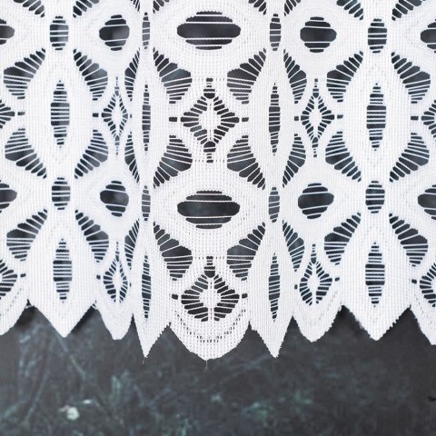 Firanka żakardowa na metry 018869 wysokość 110 cm kolor biały