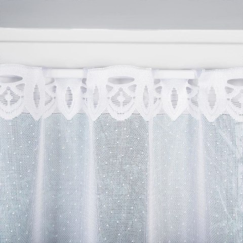 Firanka żakardowa na metry 018869 wysokość 110 cm kolor biały