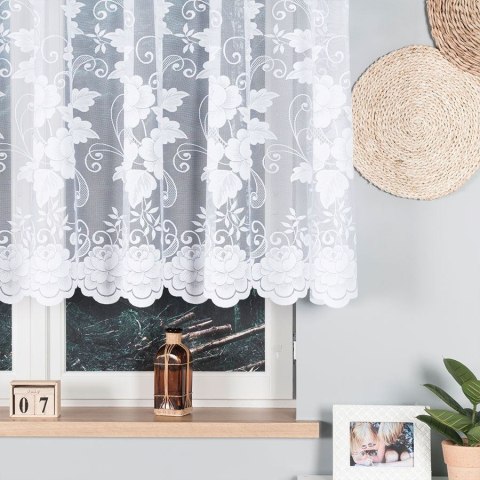 Firanka żakardowa na metry 023006 wysokość 130 cm kolor biały