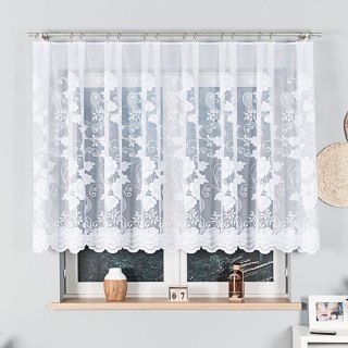 Firanka żakardowa na metry 023006 wysokość 130 cm kolor biały