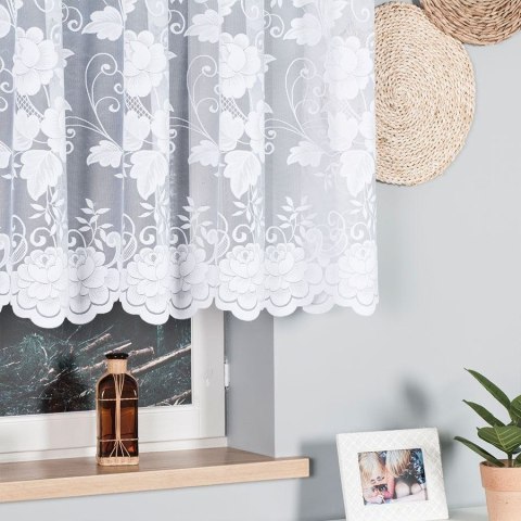 Firanka żakardowa na metry 023006 wysokość 130 cm kolor biały