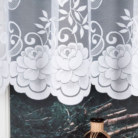 Firanka żakardowa na metry 023006 wysokość 130 cm kolor biały