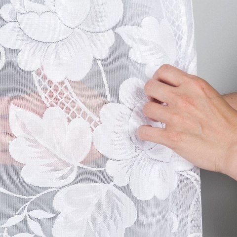Firanka żakardowa na metry 023006 wysokość 130 cm kolor biały
