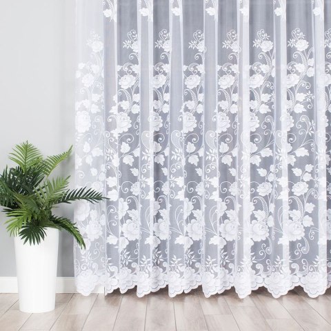 Firanka żakardowa na metry 023006 wysokość 230 cm kolor biały