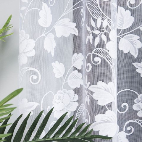 Firanka żakardowa na metry 023006 wysokość 230 cm kolor biały