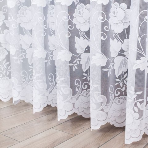 Firanka żakardowa na metry 023006 wysokość 230 cm kolor biały