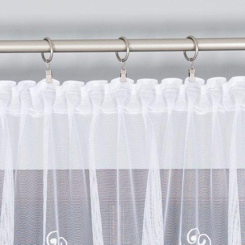 Firanka żakardowa na metry 023006 wysokość 230 cm kolor biały