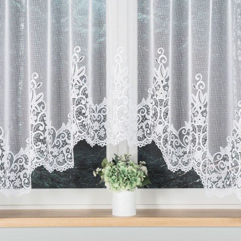 Gotowa Firanka żakardowa BERENIKA 400x170cm, kolor biały