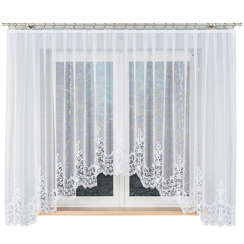 Gotowa Firanka żakardowa BERENIKA 400x170cm, kolor biały