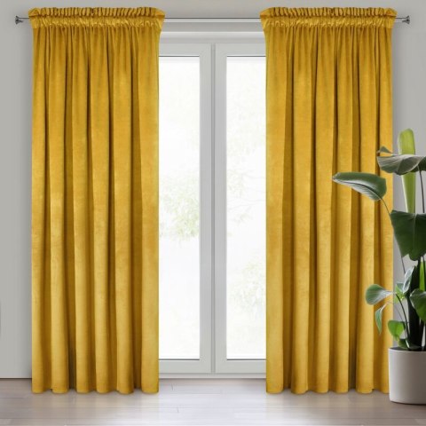 Zasłona gotowa MELANIE 140x270 cm kolor musztardowy