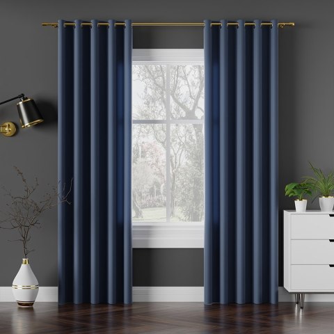 LOTUS Tkanina dekoracyjna wodoodporna, wysokość 300cm, kolor 018 granatowy TD0008/TDP/018/000300/1