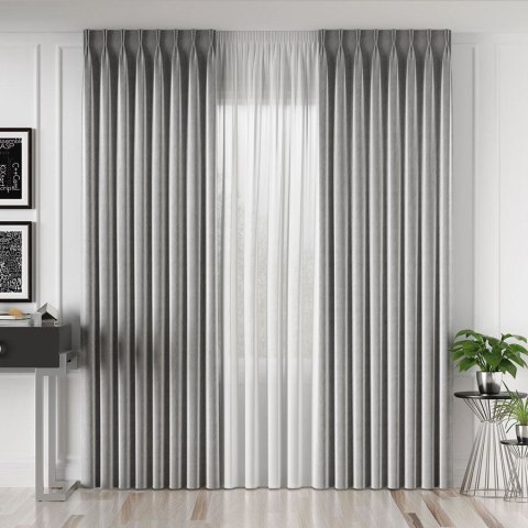 VELVET Tkanina dekoracyjna, wysokość 300cm, kolor 068 szary VELVET/TZP/068/000300/1