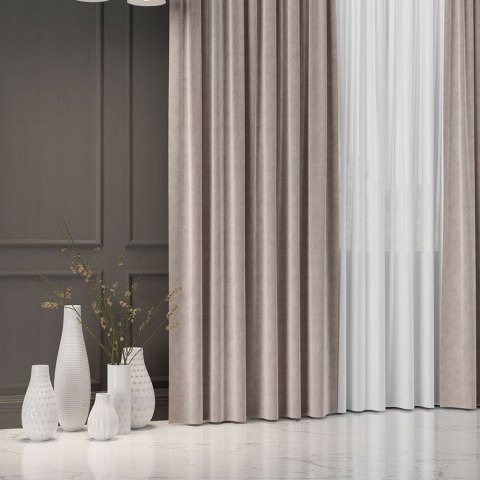 VELVET Tkanina dekoracyjna, wysokość 300cm, kolor 073 ciepły jasny szary VELVET/TZP/074/000300/1