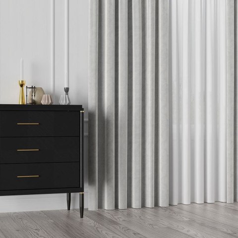 VELVET Tkanina dekoracyjna, wysokość 300cm, kolor 073 jasny szary VELVET/TZP/073/000300/1