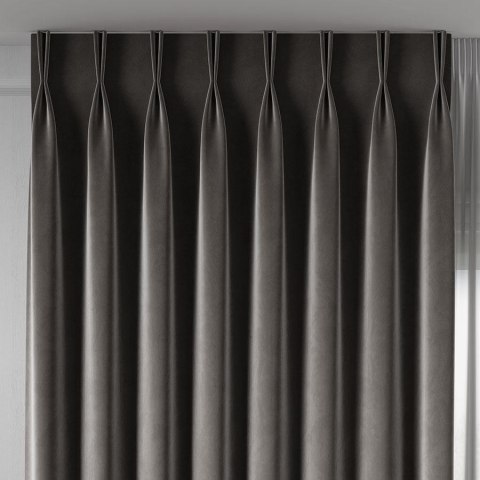 VELVET Tkanina dekoracyjna, wysokość 300cm, kolor 079 ciepły ciemny szary VELVET/TZP/079/000300/1