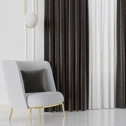 VELVET Tkanina dekoracyjna, wysokość 300cm, kolor 084 grafitowy VELVET/TZP/084/000300/1