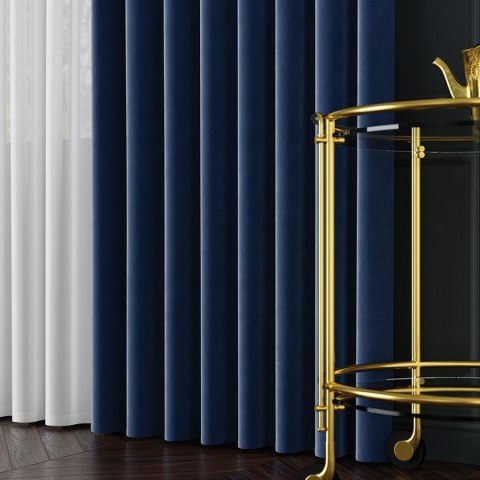 VELVET Tkanina dekoracyjna, wysokość 300cm, kolor 109 granatowy VELVET/TZP/109/000300/1