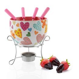 ZESTAW DO FONDUE CZEKOLADOWEGO + WIDELCZYKI BANQUET HEARTS