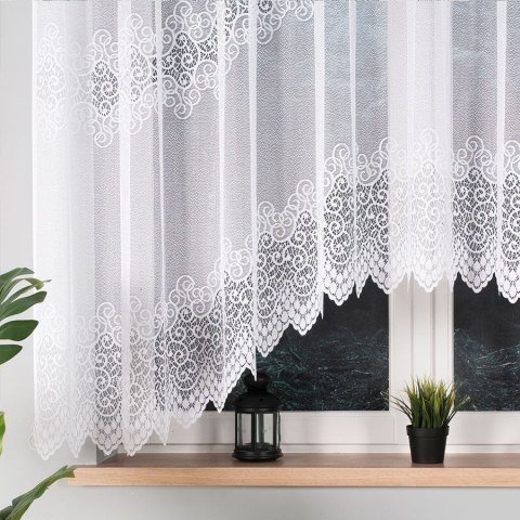 Firanka gotowa żakardowa VIOLETTA rozmiar 160x300 cm kolor biały