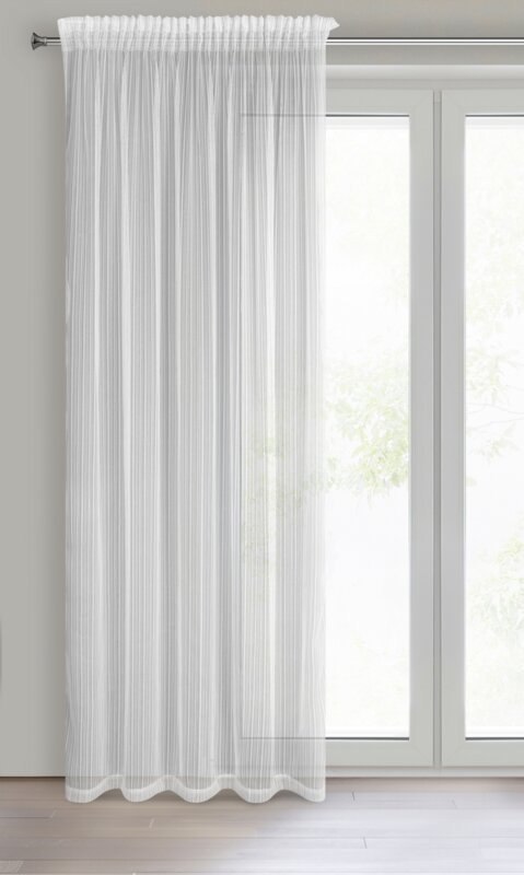 FIRANA GOTOWA NOELIA NA TAŚMIE 140X270 CM BIAŁY