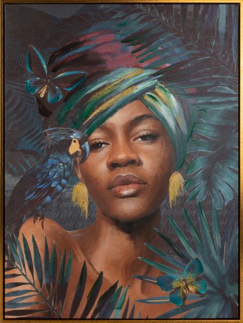 OBRAZ 467B 60X80 CM CIEMNOTURKUSOWY