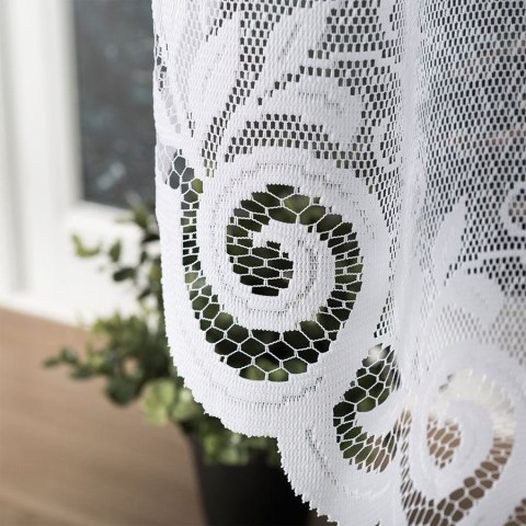 Firanka gotowa żakardowa ROZALIA rozmiar 160x250 cm kolor biały