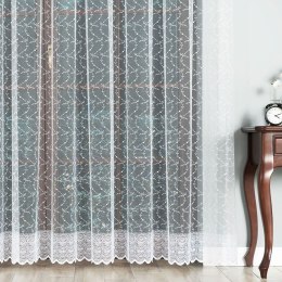 Firanka haftowana ze wzorem po całości, wysokość 250cm, kolor 001 biały 908969/000/001/000250/1