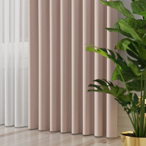 GRETA Tkanina dekoracyjna typu balckout, wysokość 320cm, kolor 009 pudrowy różowy 004204/TDP/009/000320/1