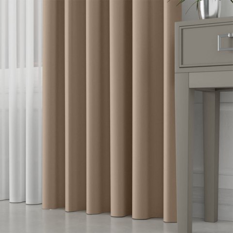 GRETA Tkanina dekoracyjna typu blackout, wysokość 320cm, kolor 005 ciemny beżowy 004204/TDP/005/000320/1