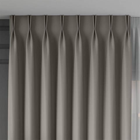 GRETA Tkanina dekoracyjna typu blackout, wysokość 320cm, kolor 011 szary 004204/TDP/011/000320/1