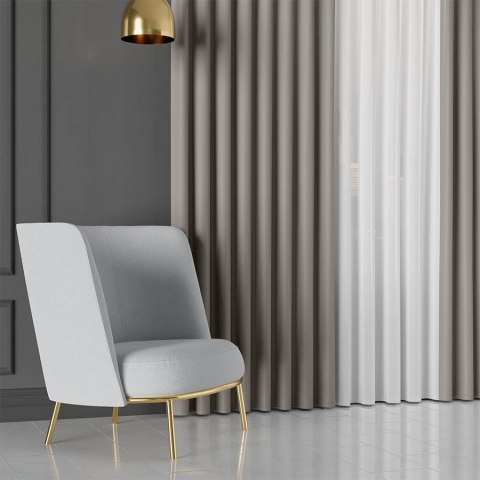 GRETA Tkanina dekoracyjna typu blackout, wysokość 320cm, kolor 011 szary 004204/TDP/011/000320/1