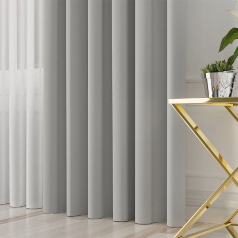 GRETA Tkanina dekoracyjna typu blackout, wysokość 320cm, kolor 012 jasny szary 004204/TDP/012/000320/1